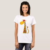 Colorful Funky Giraffe Art T-shirt (Voorkant volledig)