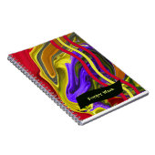 Colorful Funky Liquid Glass Wave Notitieboek (Rechterzijde)