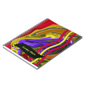 Colorful Funky Liquid Glass Wave Notitieboek (Linkerzijde)