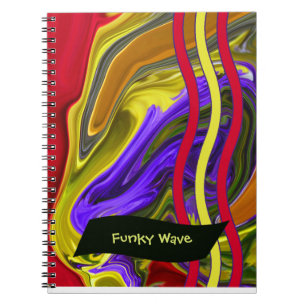 Colorful Funky Liquid Glass Wave Notitieboek