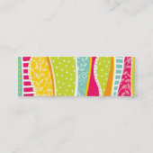 Colorful Funky Profile Card Mini Visitekaartje (Achterkant)