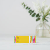 Colorful Funky Profile Card Mini Visitekaartje (Staand voorkant)