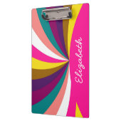 Colorful Funky Stripes Pattern Klembord (Links)