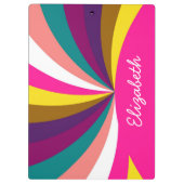 Colorful Funky Stripes Pattern Klembord (Achterkant)