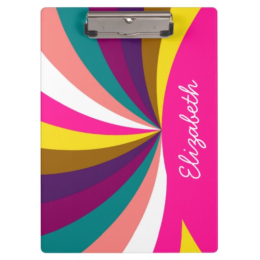 Colorful Funky Stripes Pattern Klembord (Voorkant)
