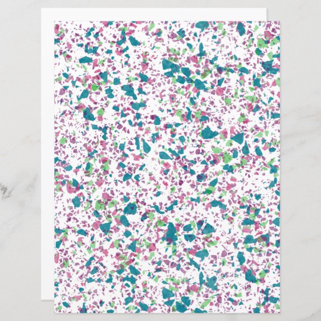 Colorful Funky Terrazzo Art Scrapbook (Voorkant / Achterkant)