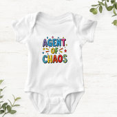 Colorful Funny Baby Bodysuit – White