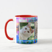 Colorful Funny Cats Custom Photo Mok (Links)