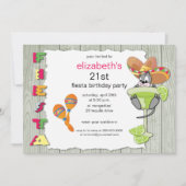 Colorful Funny Fiesta Birthday Uitnodiging (Voorkant)