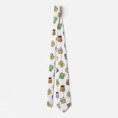 Colorful Funny Funky Cats Pattern Stropdas (Achterkant)