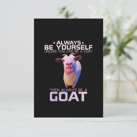 Colorful Funny Goat Gift Bedankkaart (Staand voorkant)