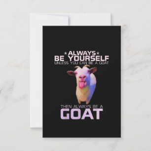 Colorful Funny Goat Gift Bedankkaart