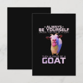 Colorful Funny Goat Gift Informatiekaartje (Voorkant / Achterkant)
