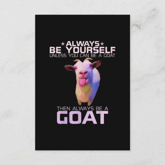 Colorful Funny Goat Gift Informatiekaartje (Voorkant)