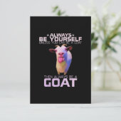 Colorful Funny Goat Gift Informatiekaartje (Staand voorkant)
