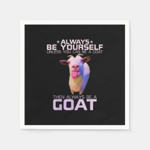 Colorful Funny Goat Gift Servet