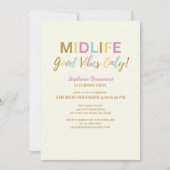 Colorful Funny Midlife Good Vibes 50th Birthday Kaart (Voorkant)