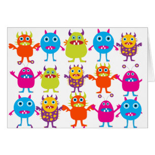 Colorful Funny Monster Party Creath Bash