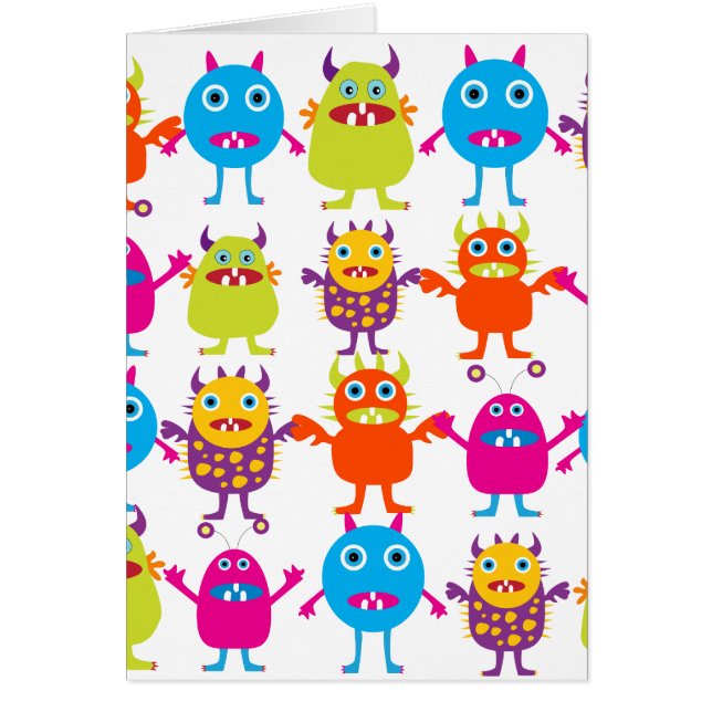Colorful Funny Monster Party Creath Bash (Voorkant)