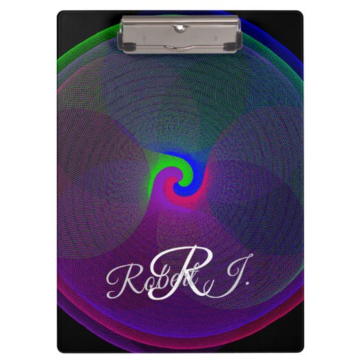 Colorful Fused Center Geometric Clipboard Klembord (Voorkant)