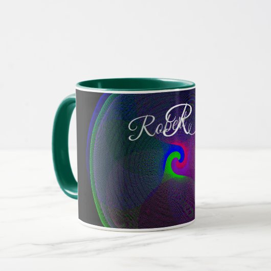 Colorful Fused Center Geometric Coffee Mug Mok (Voorkant links)