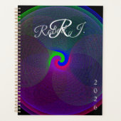 Colorful Fused Center Geometric Spiral Planner (Voorkant)