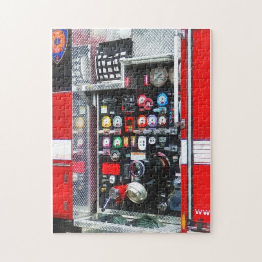 Colorful Gages on Fire Truck Legpuzzel (Verticaal)