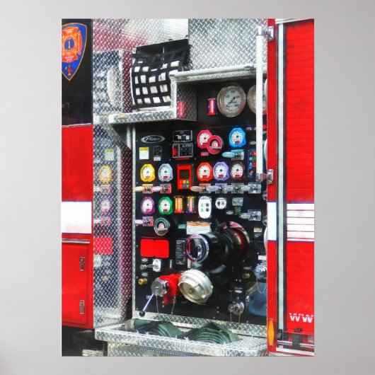 Colorful Gages on Fire Truck Poster (Voorkant)