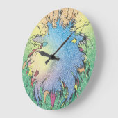 Colorful Galaxy Artwork Grote Klok (Hoek)