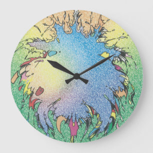 Colorful Galaxy Artwork Grote Klok