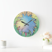 Colorful Galaxy Artwork Grote Klok (Huis)