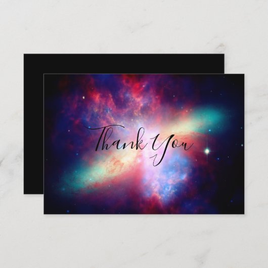 Colorful Galaxy Bedankkaart (Voorkant / Achterkant)