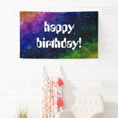 Colorful Galaxy Birthday Party Banner (Insitu)