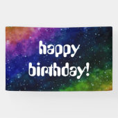 Colorful Galaxy Birthday Party Banner (Horizontaal)