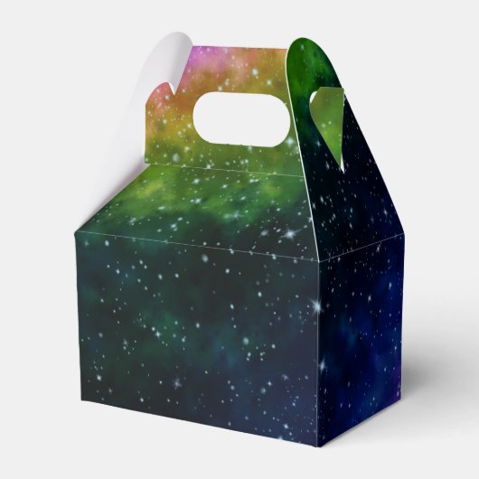 Colorful Galaxy Birthday Party Bedankdoosjes (Achterkant)