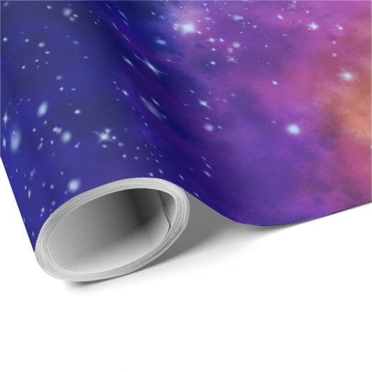Colorful Galaxy Birthday Party Cadeaupapier (Rol Hoek)