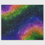 Colorful Galaxy Birthday Party Cadeaupapier (Vlak)