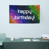 Colorful Galaxy Birthday Party Spandoek (Beurs)