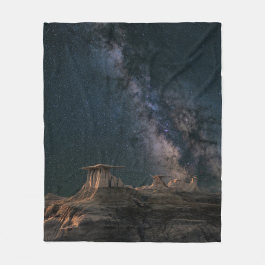 Colorful Galaxy Fleece Deken (Voorkant)