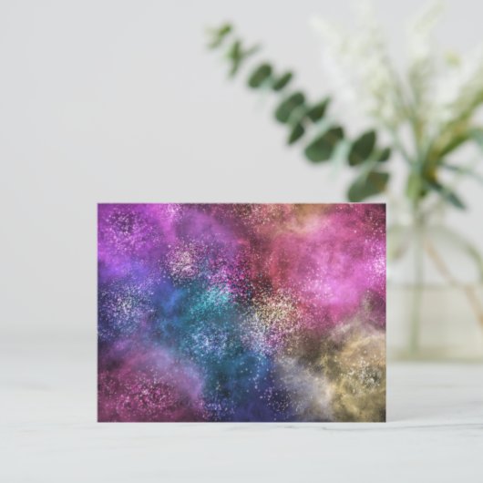 Colorful Galaxy Pattern Briefkaart (Staand voorkant)