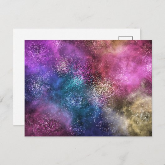 Colorful Galaxy Pattern Briefkaart (Voorkant / Achterkant)