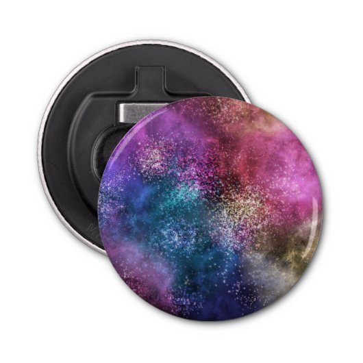 Colorful Galaxy Pattern Button Flesopener (Voorkant)