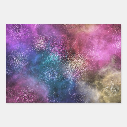 Colorful Galaxy Pattern Inpakpapier Vel (Voorkant)