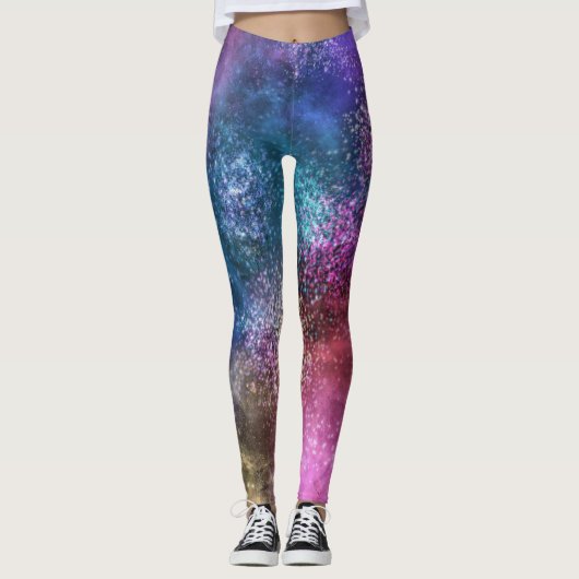 Colorful Galaxy Pattern Leggings (Voorkant)