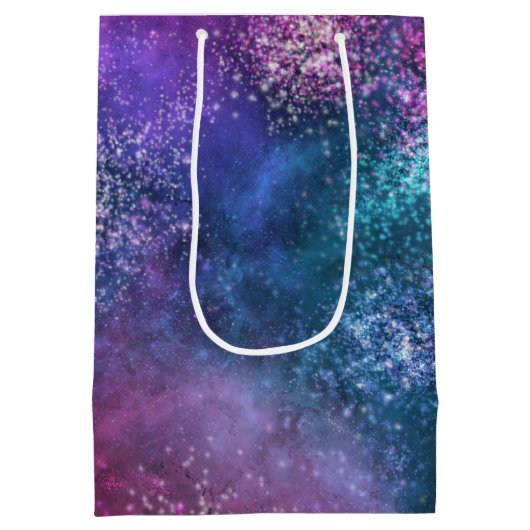 Colorful Galaxy Pattern Medium Cadeauzakje (Achterkant)