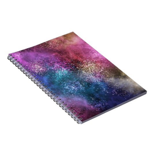 Colorful Galaxy Pattern Notitieboek (Rechterzijde)