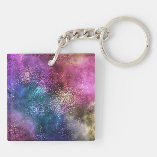 Colorful Galaxy Pattern Sleutelhanger (Achterkant)