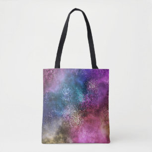 Colorful Galaxy Pattern Tote Bag