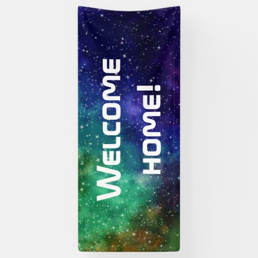 Colorful Galaxy "Welcome Home" banner (Verticaal)