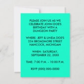 COLORFUL GAMING-STYLE DRAGON ~ PARTY INVITATION KAART (Achterkant)